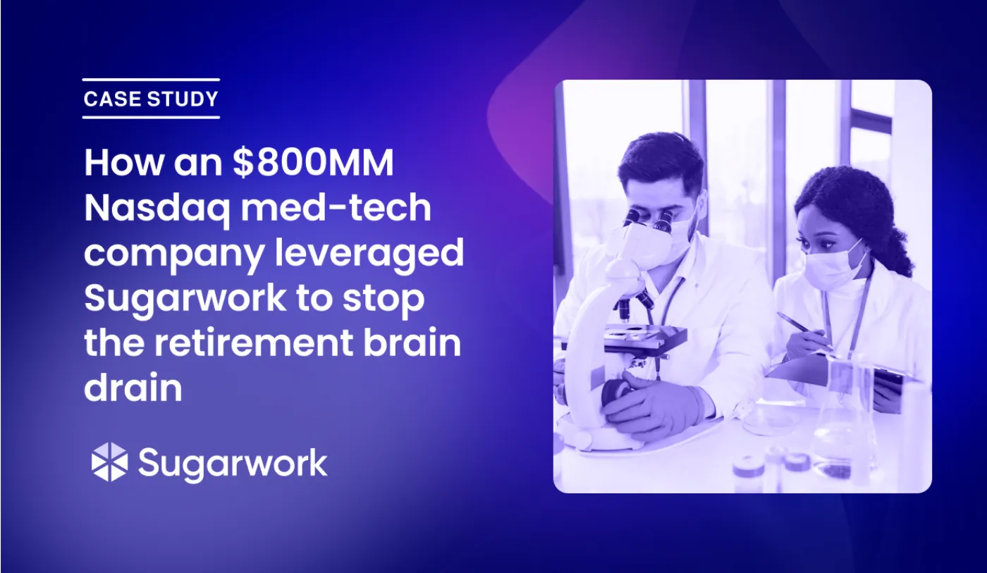 How an $800MM Nasdaq med-tech company leveraged Sugarwork to stop the retirement brain drain