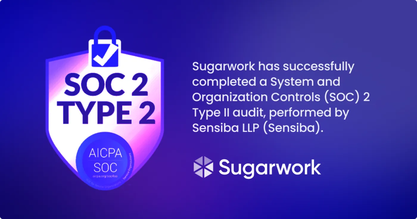 Sugarwork has successfully completed a System and Organization Controls (SOC) 2 Type II audit